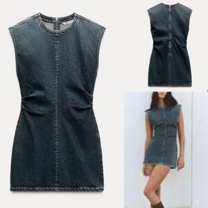 ZARA - Sleeveless Denim Mini Dress